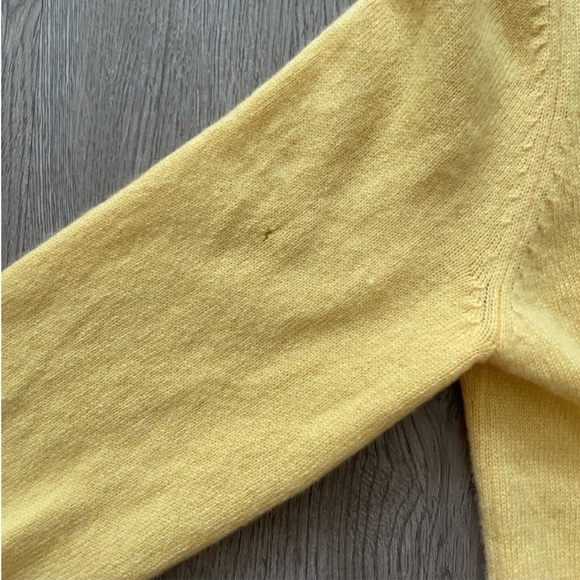 Reformation Vintage Butter Yellow Cashmere Cardigan - Picture 3 of 3